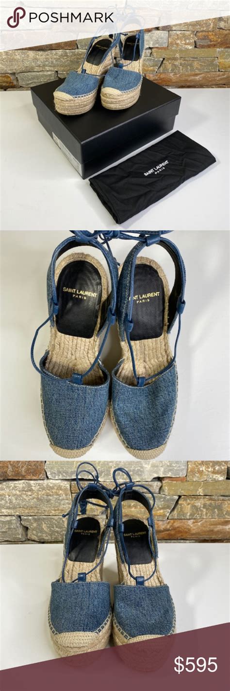 ysl espadrilles white|ysl denim espadrilles.